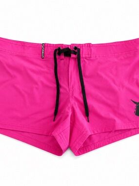 TunaSkin Neon Pink Swim Shorts Drawstring Athletic Swim Trunks Bri Size Large